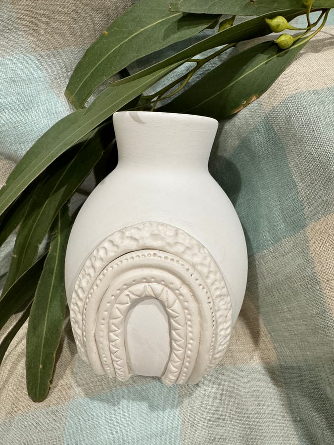 Textured Rainbow Vase